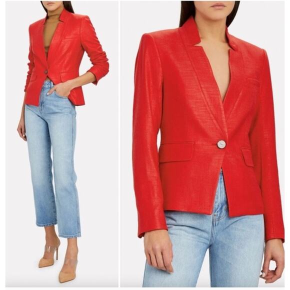 Veronica Beard Farley Dickey Jacket 0 NWT Red  Prep Blazer Academia Old Money - Picture 2 of 8